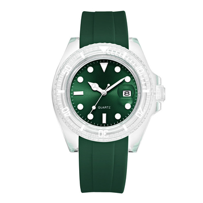 Reloj de Pulsera Redondo de Cuarzo de Acero Inoxidable con Dial de Colores 95g Peso