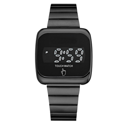 Grueso de acero inoxidable del caso de la longitud 12m m de la banda del reloj los 24cm del cuarzo del indicador