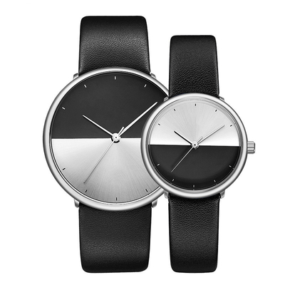 correa gruesa o reloj de cuero auténtico 3ATM de la PU de 7m m con Sapphire Crystal Glass