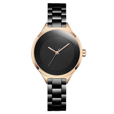 Reloj de pulsera de acero inoxidable de cuarzo resistente al agua 3ATM para personas de moda