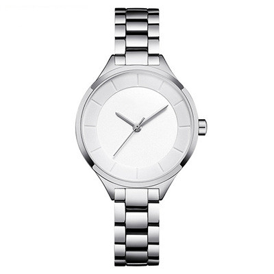 Reloj de pulsera de acero inoxidable de cuarzo resistente al agua 3ATM para personas de moda