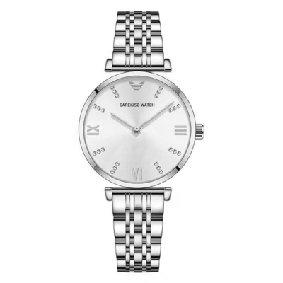 Reloj de pulsera de cuarzo de acero inoxidable para mujer con función de visualización del tiempo