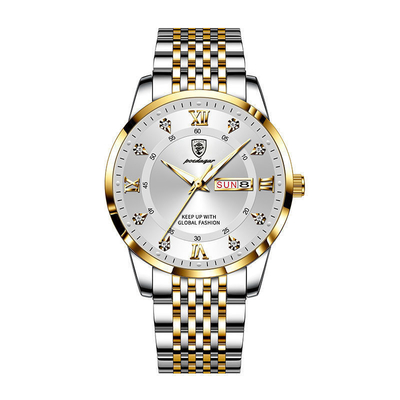 Movimiento de cuarzo y reloj de pulsera de cuarzo de acero inoxidable de 105 g