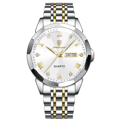 Reloj de pulsera de cuarzo plateado Resistencia al agua 3ATM Función de visualización de tiempo disponible