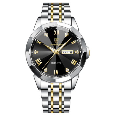 Reloj de pulsera de cuarzo plateado Resistencia al agua 3ATM Función de visualización de tiempo disponible