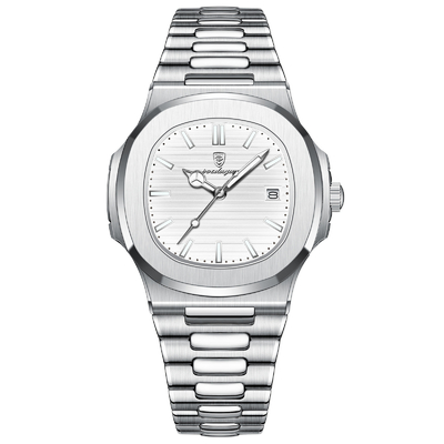 Ancho de banda 20 mm Acero inoxidable Cuarzo Reloj de muñeca Opción de visualización de tiempo Pesa 135g