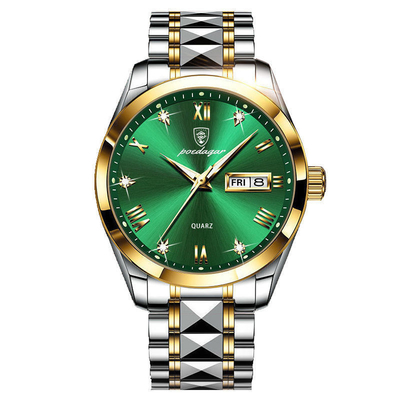 Reloj de pulsera de cuarzo de acero inoxidable con espesor de caja 13 mm longitud de banda 24 cm