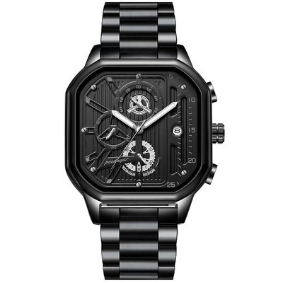 Reloj de pulsera de cuarzo de acero inoxidable diseñado con pantalla de puntero