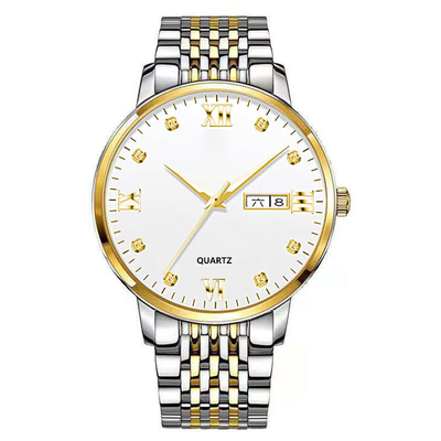 Reloj de pulsera de aleación de cuarzo de 22 cm de longitud de banda con pantalla de tiempo