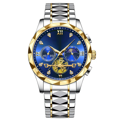 Reloj de pulsera de metal con estilo y función de moda