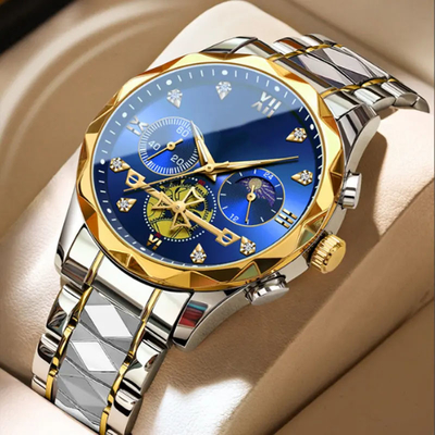 Reloj de pulsera de metal con estilo y función de moda