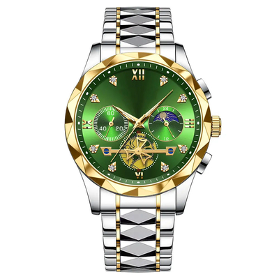 Reloj de pulsera de metal con estilo y función de moda