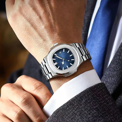 Reloj de Cuarzo Metálico de Alto Rendimiento Reloj de Muñeca Con Movimiento de Cuarzo