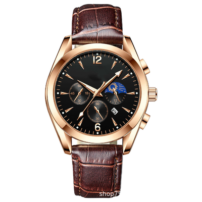 Reloj de pulsera de aleación de cuarzo de 12 mm de ancho de banda con espesor de caja de 8 mm