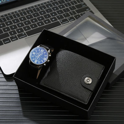 La cartera y el reloj del OEM fijaron para él alean y cubren el material con cuero Multiapplication