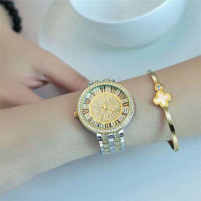 10bar prenda impermeable Diamond Watch Womens de plata, PC21 oro blanco Diamond Watch