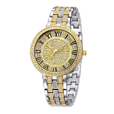 10bar prenda impermeable Diamond Watch Womens de plata, PC21 oro blanco Diamond Watch
