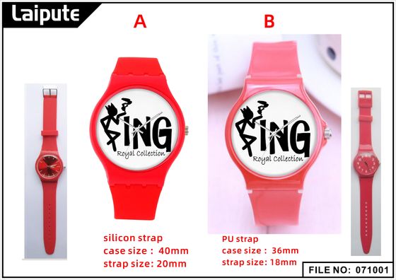 Reloj de plata del ODM para el caso Laipute de la ronda de Nonwaterproof de los señores