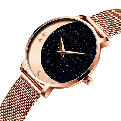 Reloj galvanizado del cuarzo de las mujeres del Gypsophila, calificado reloj para las mujeres