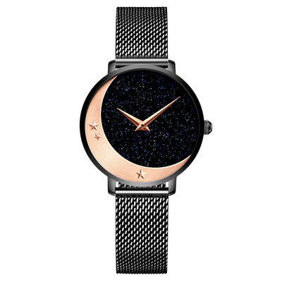 Reloj galvanizado del cuarzo de las mujeres del Gypsophila, calificado reloj para las mujeres