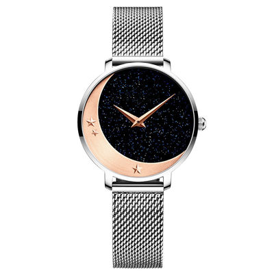 Reloj galvanizado del cuarzo de las mujeres del Gypsophila, calificado reloj para las mujeres