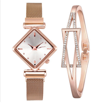 ODM impermeable Availbale del sistema del regalo del reloj y de la pulsera de señoras 3Bar