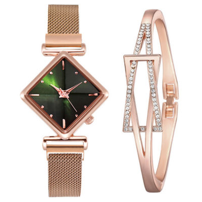 ODM impermeable Availbale del sistema del regalo del reloj y de la pulsera de señoras 3Bar