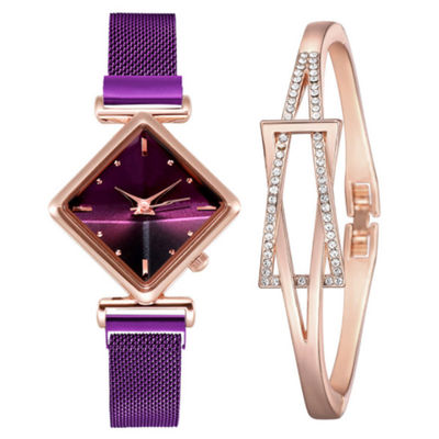 ODM impermeable Availbale del sistema del regalo del reloj y de la pulsera de señoras 3Bar