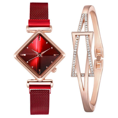 ODM impermeable Availbale del sistema del regalo del reloj y de la pulsera de señoras 3Bar