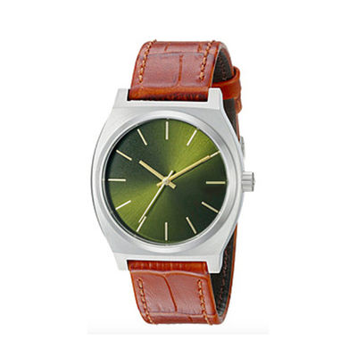 CPSIA aprobó el cuadrado minimalista de cuero de la aleación del reloj para el negocio
