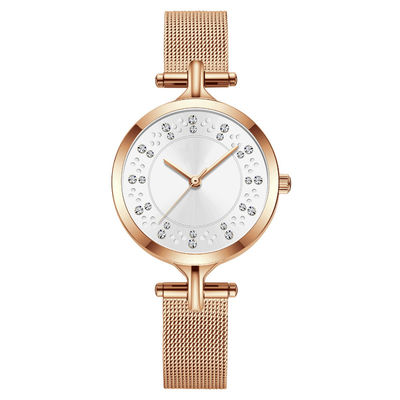 3ATM prenda impermeable Diamond Quartz Watch Vacuum Electroplating auténtico Skinfriendly
