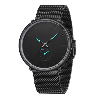 Reloj del cuarzo de la aleación de PE45 Movt, reloj de acero inoxidable Scratchproof 316l