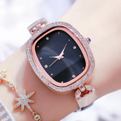 Relojes del diamante artificial con los diamantes 3ATM para mujer 10m m hidrófugo