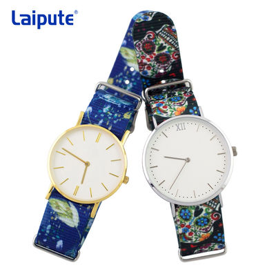 El arco iris trenzó los relojes la longitud de nylon de la banda 265m m de los recambios