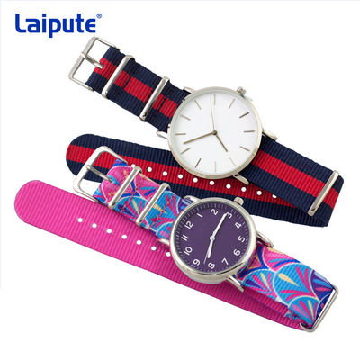 El arco iris trenzó los relojes la longitud de nylon de la banda 265m m de los recambios