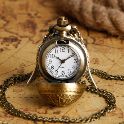 Material de la aleación del reloj del reloj de bolsillo del vintage del OEM con el dial de 28m m