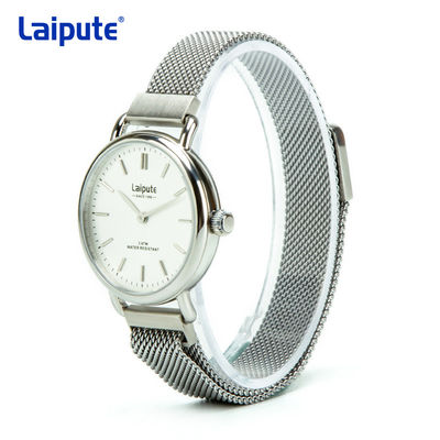 Señoras de acero inoxidables Wearproof del reloj de la pulsera del reloj del cuarzo los 50*27*28cm