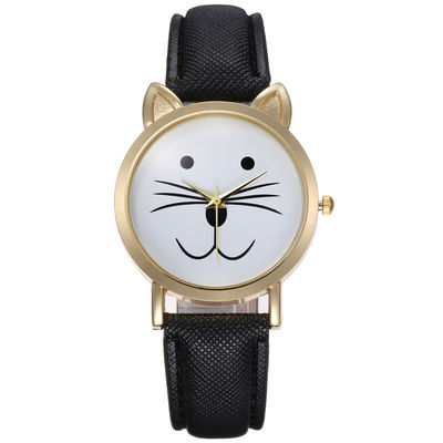 Los niños del cuarzo de ROHS miran, material de la aleación del peso de Cat Face Quartz Watch 35g