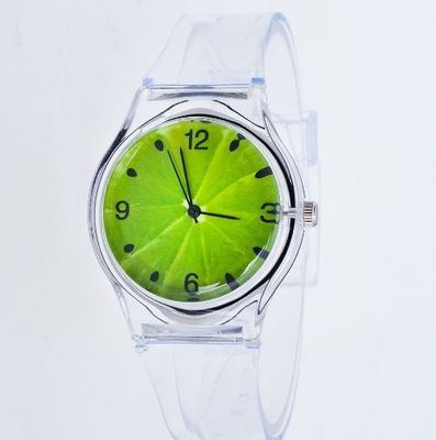 ODM transparente del dial de la correa 40m m del reloj plástico del deporte disponible