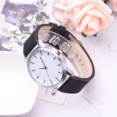 Relojes personalizados para el tipo de cuero de la corona de la ronda del peso de la banda 52g de los hombres