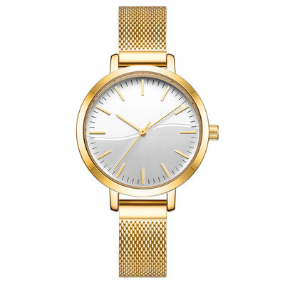 Resistente al calor resistente a la corrosión impermeable de las mujeres del reloj de lujo del cuarzo