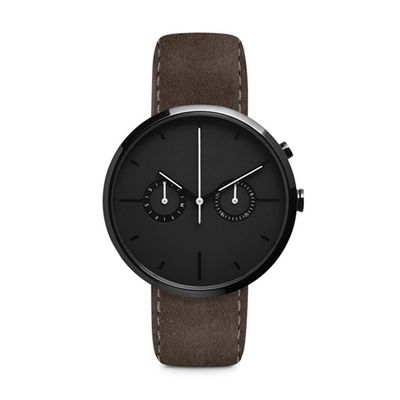 el cronógrafo Matte Black Wrist Watch ROHS aprobó la prenda impermeable 5atm