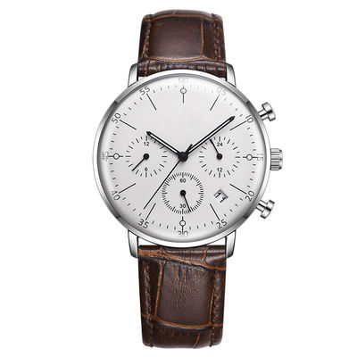 3eye relojes luminosos para hombre, prenda impermeable del reloj del metal 6hands