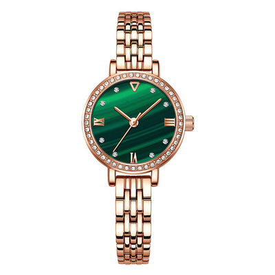 Grueso azul 3ATM Antiwater del reloj 11m m del cuarzo de las mujeres de la piedra arenisca