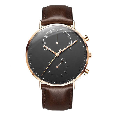 reloj de acero inoxidable del cuarzo 316l, reloj de 36m m con la alarma vibrante