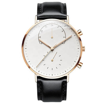 reloj de acero inoxidable del cuarzo 316l, reloj de 36m m con la alarma vibrante