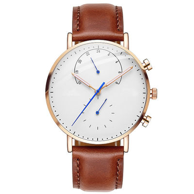 reloj de acero inoxidable del cuarzo 316l, reloj de 36m m con la alarma vibrante