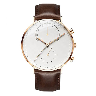 reloj de acero inoxidable del cuarzo 316l, reloj de 36m m con la alarma vibrante