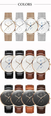 reloj de acero inoxidable del cuarzo 316l, reloj de 36m m con la alarma vibrante