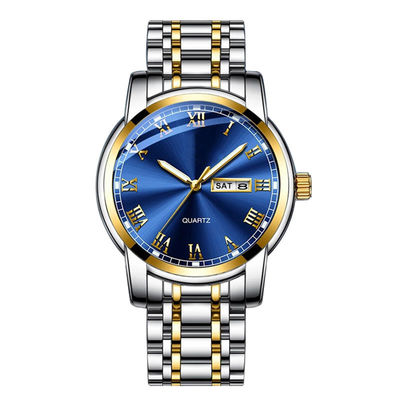 OEM de acero inoxidable 118g disponible del reloj del movimiento de lujo del cuarzo